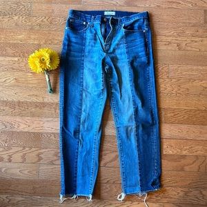 Two tone ankle crop boyfriend Cruiser straight leg Madewell size 29
